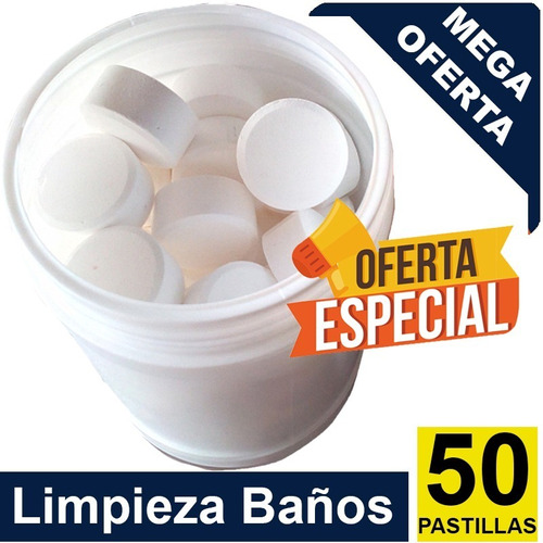 Pastillas De Cloro Wc Limpieza Baño (50 Unidades) Tarro 1kg