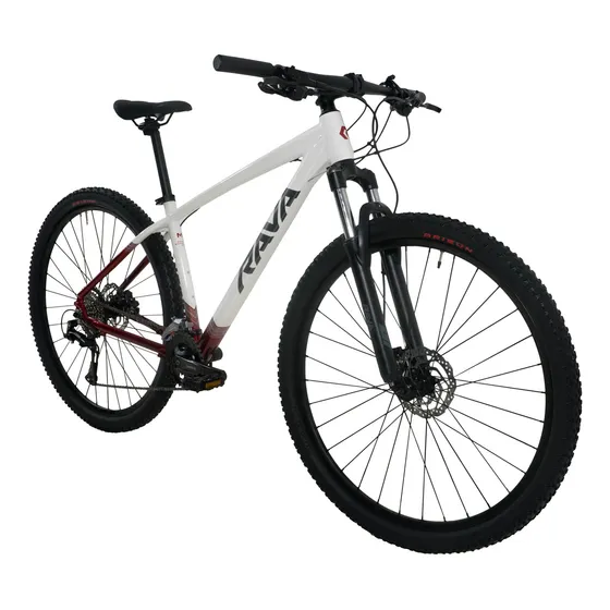 Bicicleta Tsw Rava Mtb Rakan Aro 29 Shimano 16v Preta/prata Cor Branco C/vermelho Tamanho Do Quadro L - 19