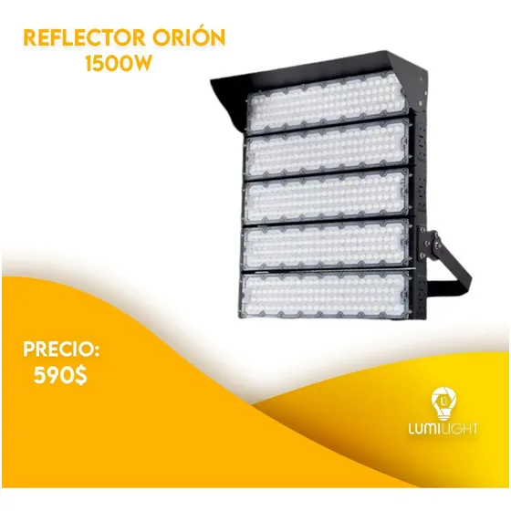 Reflector 1500w Tipo Orion 140lm/w Ip66  6000k / 85-277v