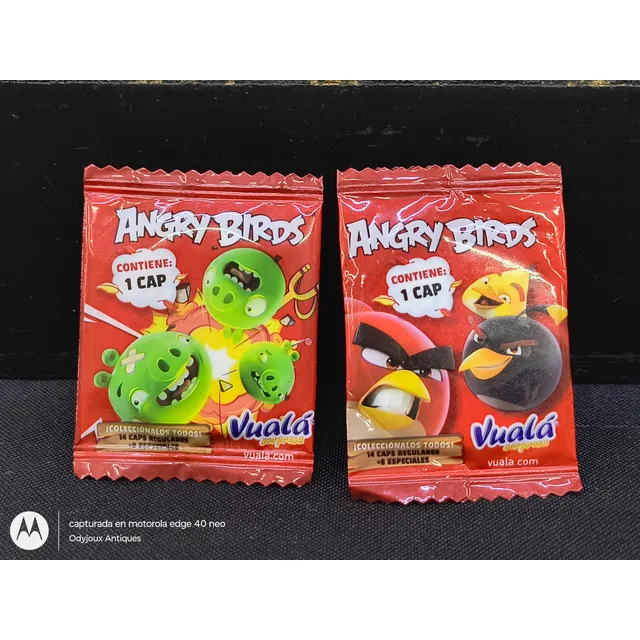 Tazos Vuala Angry Birds Caps Metal Sorpresa 2023 2pz Sellado