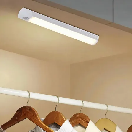 Barra Luz LED 50cm Recargable Sensor Mov Bajo Alacena Cocina Cálida