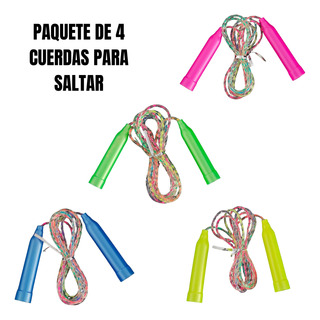 Paquete 4 Cuerdas Saltar Ejercicio Fit Gym Casa Gimnasio Box Paquete 4 Cuerdas Saltar Ejercicio Fit Gym Casa Gimnasio Box
