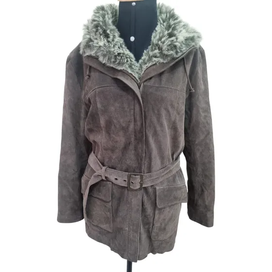 Jaqueta Parka Couro Italiano Fem G