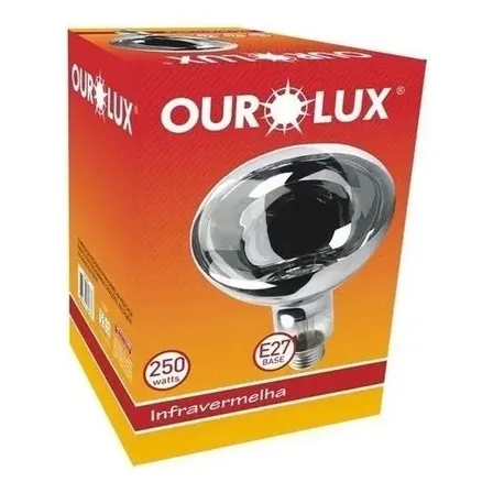 Lâmpada Secagem Estufa Infra Vermelho 250w E27 Luz Branco-quente 127v