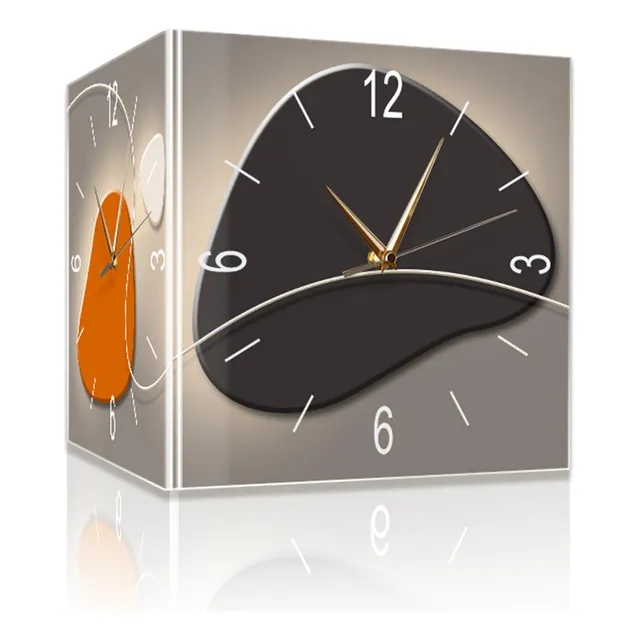 Reloj Pared Esquina Doble Cara 2 Luminoso Sensor Digital