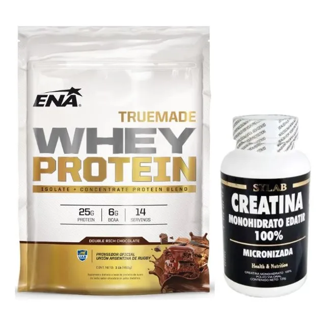 Whey Protein Ena Truemade 1lb + Creatina Sylab 120g