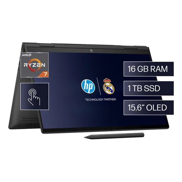 Notebook Hp Envy X360 15-fh0008la AMD Ryzen 7 16GB Táctil