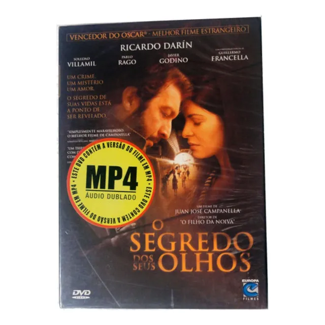 Dvd O Segredo Dos Seus Olhos / Com Luva Novo Lacrado