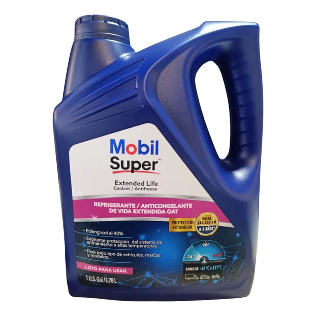 Refrigerante Proteccion Hasta 5 Años Mobil 3.78 Litros