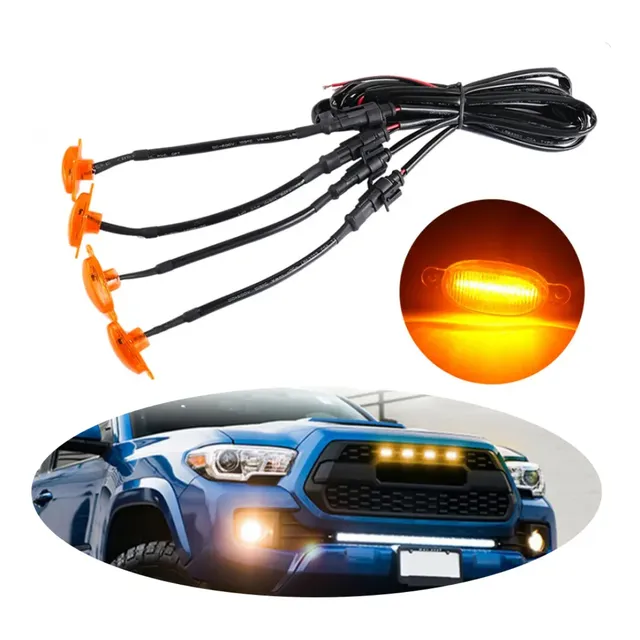 Luces Led Grill Ambar Para Parrilla Universales 6 Piezas 