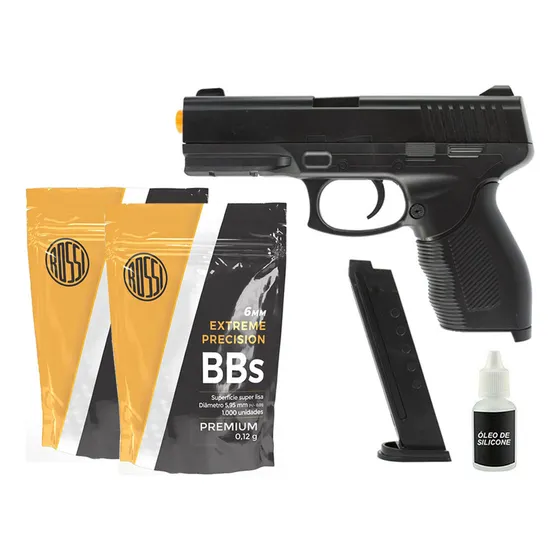 Pistolada Airsoft Barata Pistola Arma Bbs 6mm + Bbs + Oleo