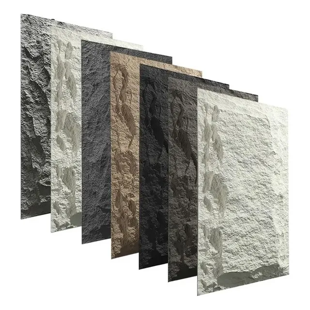 Lamina Pu Revestimiento Tipo Piedra Decorativa Pared 60x120