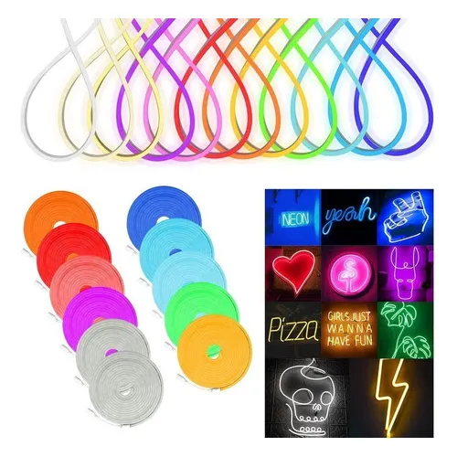 Fita Led branco frio Neon Alto Brilho Flexível 5m 12v Led Neon
