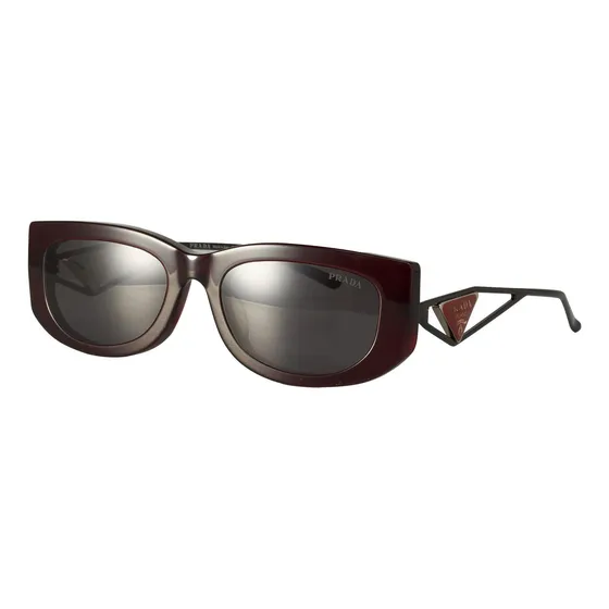 Prada Spr 14y 08z-5s0 Symbole Rectangle Vino Negro