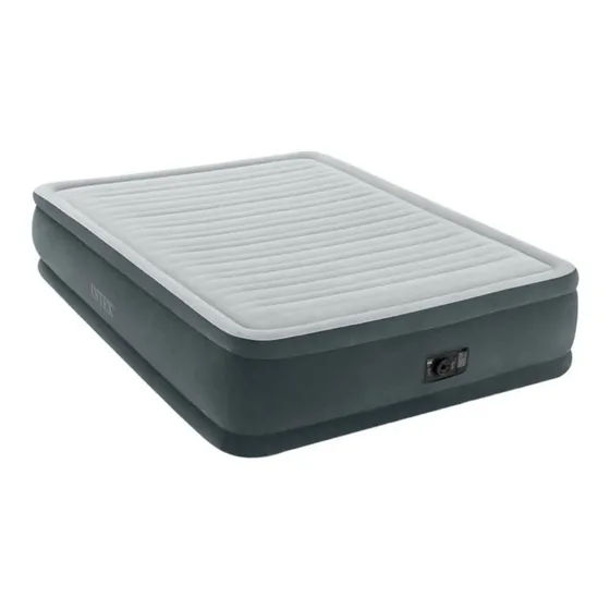 Colchón Inflable Eléctrico Intex 2 Plazas Gris