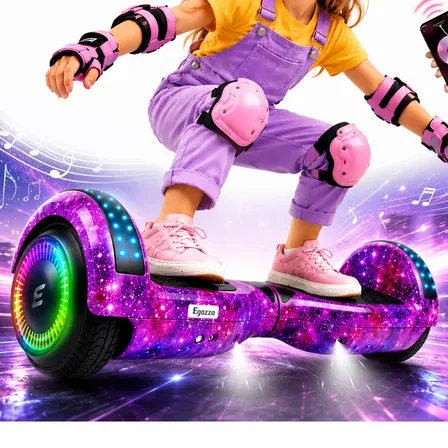 Hoverboard Egazza K5 Bluetooth Para Meninas E Adolescentes Céu Estrelado Roxo K5 Pro