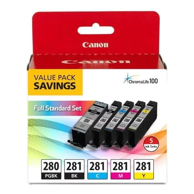 Original Canon Ink Cartucho Impresora Tinta 280 281 5-pack