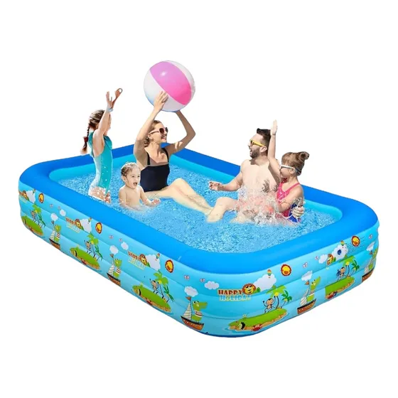 Piscina Inflable Rectangular Grande Azul 210 X 150 X 65
