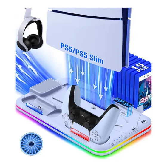 Base de cargador enfriadora para Ps5/ps5 slim controles