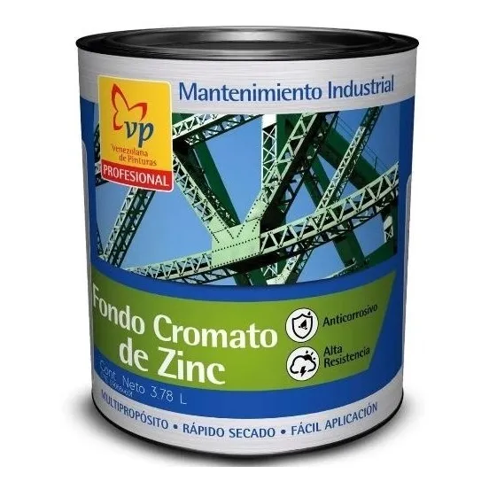 Fondo Cromato De Zinc Anticorrosivo 1/4 Galón Vp Profesional
