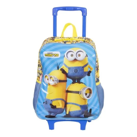 Mochila De Rodinha Infantil Para Meninos E Meninas Minions M Colorido Grande Sestini
