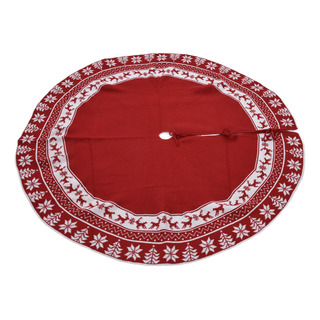 Falda De Árbol Tejida Con Decoración Navideña, Soporte Reuti Falda De Árbol Tejida Con Decoración Navideña, Soporte Reuti