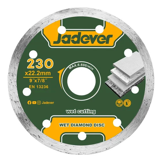 Disco Diamantado P/amoladora, Jadever 9'' - Continuo Verde