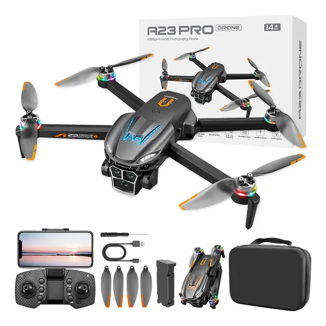Drone Cámara Dual 3 Baterias 6k Anti-obstáculos Efectos Luz