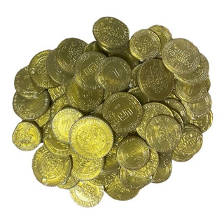Paquete De 100 Monedas De Plástico Peso Mexicano De Juguete Paquete De 100 Monedas De Plástico Peso Mexicano De Juguete
