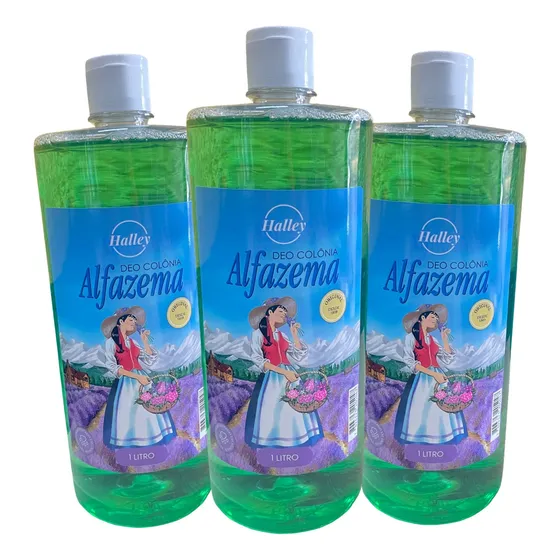 Perfume De Alfazema Halley 1 Litro (kit Com 3 Unidades)