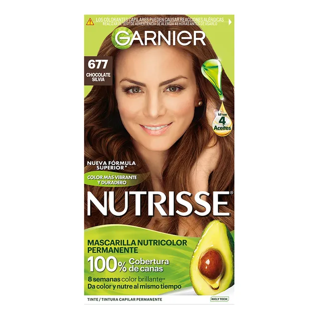 Tinte De Cabello Garnier Nutrisse 677 Chocolate Silvia 1 Pieza