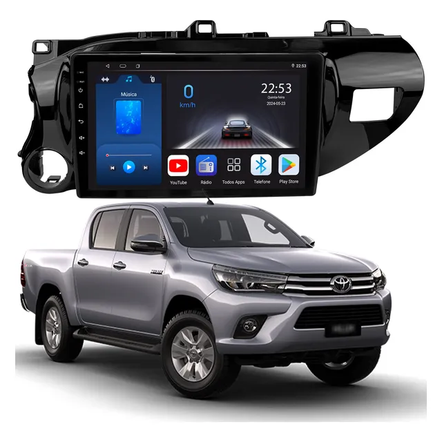 Multimídia Upper Octaultra Hilux 2017 A 2024 4+64gb 4g 10p