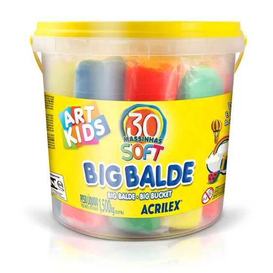 Massinha de modelar Acrilex Big balde dentro balde