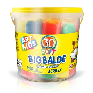 Massinha De Modelar Acrilex Big Balde Dentro Balde Massinha De Modelar Acrilex Big Balde Dentro Balde
