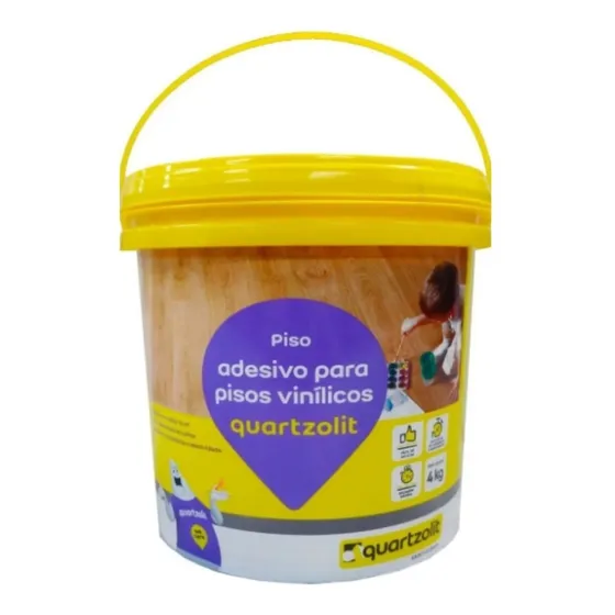 Cola Piso Vinílico Quartzolit Weberfloor Adesivo Balde 4kg