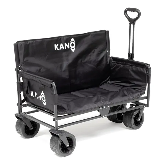Carro De Transporte Convertible Sillón Kano Seat Plegable Color Negro