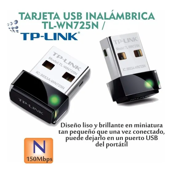 Adaptador Usb Wifi Mini Tp-link Tl-wn725n 150mbp 19 01 1126