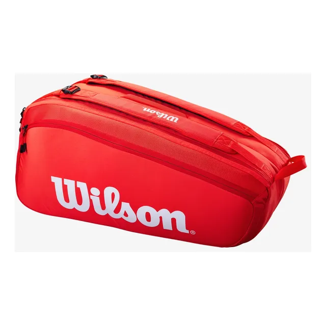 Wilson Super Tour 9 Pack Red Racquet Tennis Bag