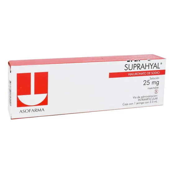Suprahyal Solución Inyectable 25 Mg, 1 Jeringa Prellenada 2,5 Ml