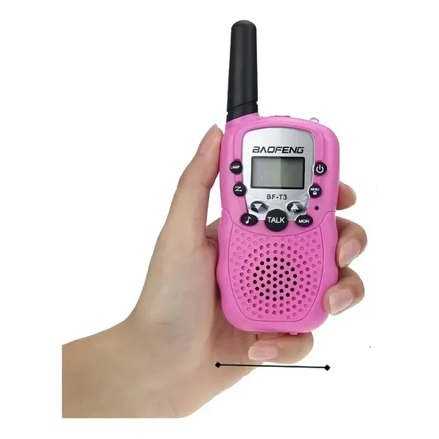 Walkie Talkie Baofeng Bf-t3 Portátil 22canales Alcance 3km Color Rosa