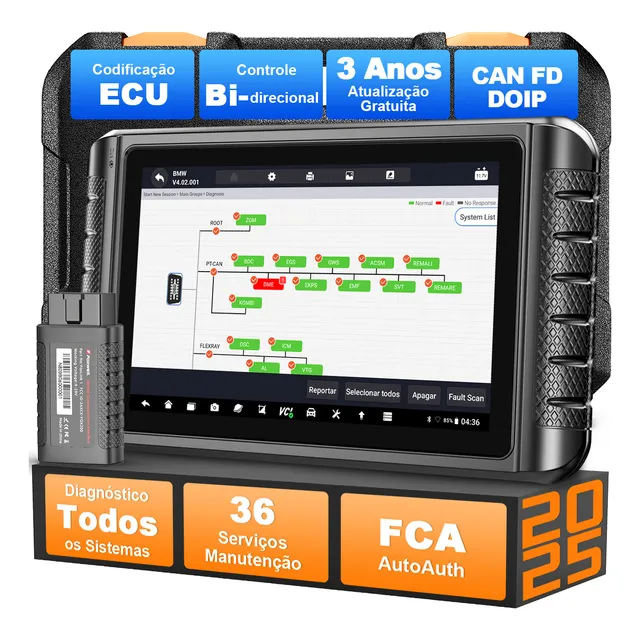 Ecu Codificação Foxwell Nt1009 10'' Scanner Automotivo Canfd