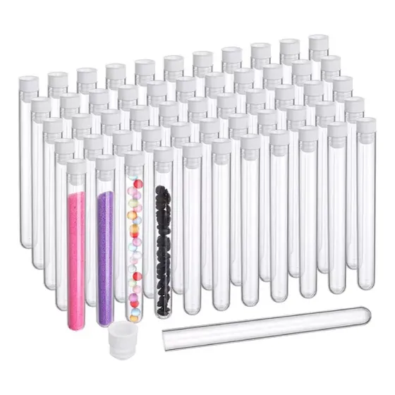 Tubos Plastico De Ensayo Con Tapa De Plastico Souvenirs.30u