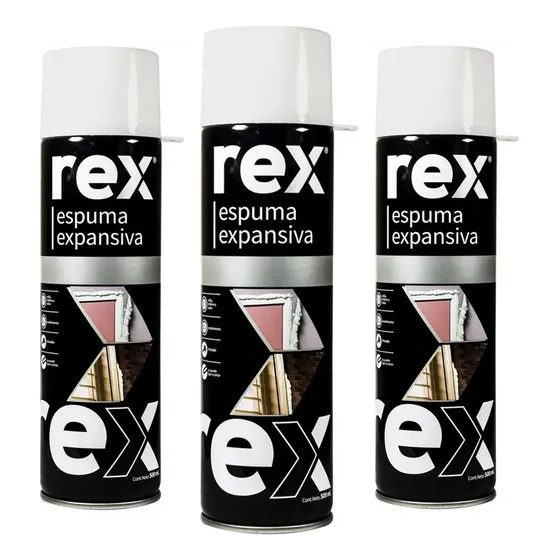 Pack 3 Espuma Expansiva Poliuretano Sellador Aislante 500 Ml
