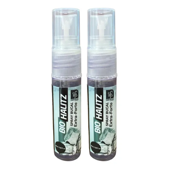 Spray Bucal Extra Forte Bio Halitz 18ml Natuflores Kit 2un