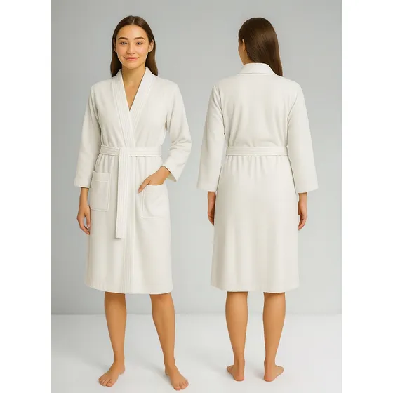 Bata De Baño Blanca Mujer Pijama Mujer Sexy Algodon Invierno