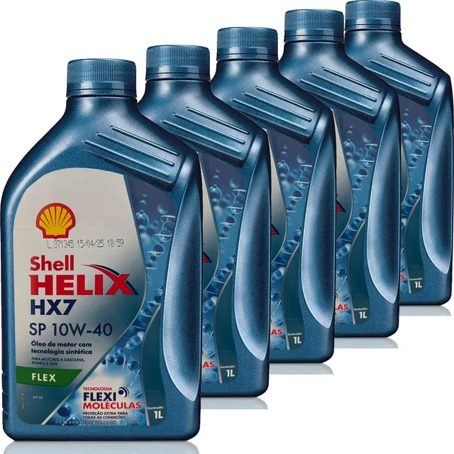 Óleo Sintético Shell Helix Hx7 10w40 5l Kit 5 Unidades