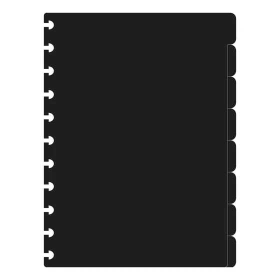 Kit 8 Divisorias 8 Abas Caderno De Discos Grande 11 Furos