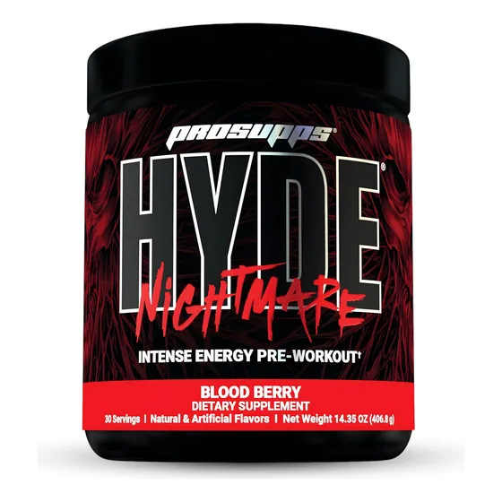 Hyde Nightmare Pre Entreno 30 Serv, Prosupps Oxido Nitrico Sabor Blood Berry