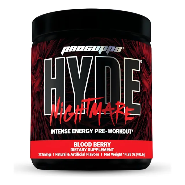 Hyde Nightmare Pre Entreno 30 Serv, Prosupps Oxido Nitrico Sabor Blood Berry