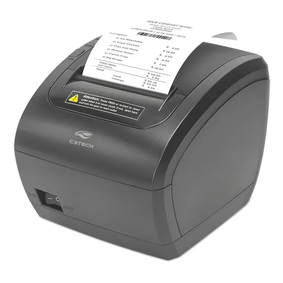 Impressora Térmica C3tech It-100 80mm Não Fiscal Rj45 Usb